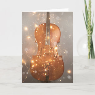Tarjeta de vacaciones de cello mágico
