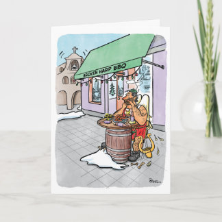 Tarjeta de vacaciones de comida Angel