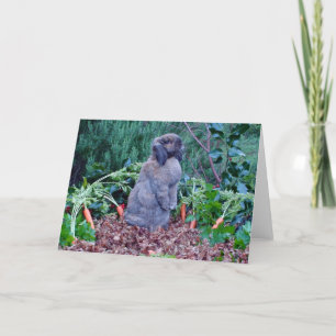 Tarjeta de vacaciones de conejo