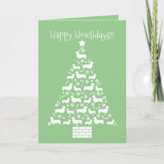 Tarjeta de vacaciones de Corgi Welsh en personaliz (Anverso)
