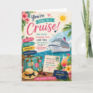 Tarjeta de vacaciones de crucero – Tarjeta de cruc