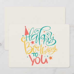  Tarjeta de vacaciones de cumpleaños feliz