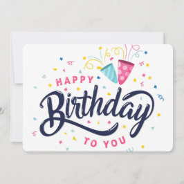 Tarjeta de vacaciones de cumpleaños feliz