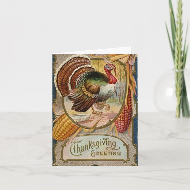 Tarjeta de vacaciones de Día de Acción de Gracias  (Anverso)