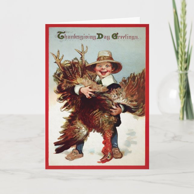 Tarjeta de vacaciones de Día de Acción de Gracias  (Anverso)
