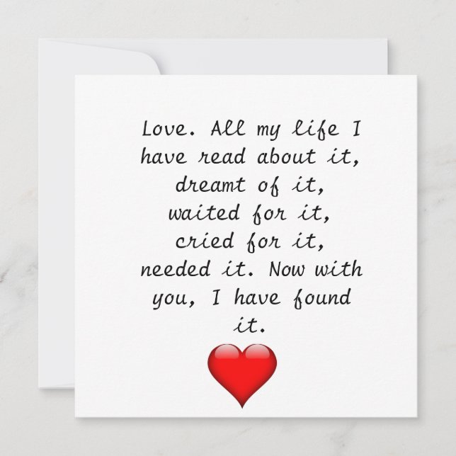 Tarjeta de vacaciones de Día de Amor (Anverso)