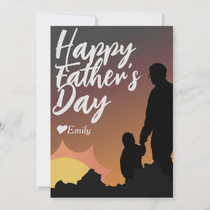 tarjeta de vacaciones de día del padre papá e hija