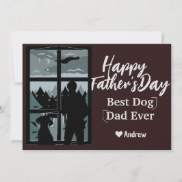 tarjeta de vacaciones de día del padre silueta de 