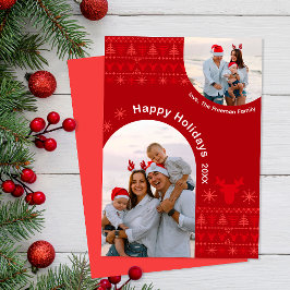 Tarjeta de vacaciones de dos fotos para el Arco Ro