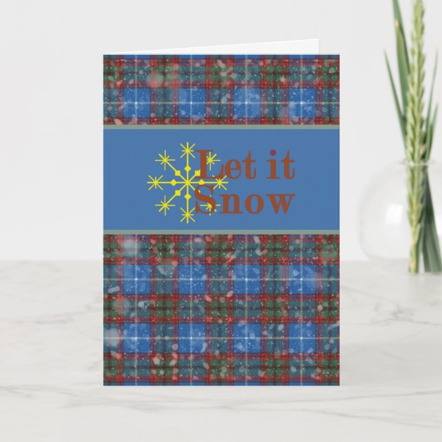Tarjeta de vacaciones de Edinburgh Tartan (Anverso)