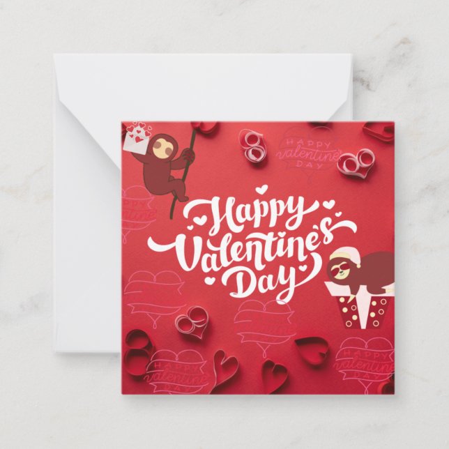 Tarjeta de vacaciones de El día de San Valentín co (Anverso)