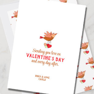 Tarjeta de vacaciones de El día de San Valentín de