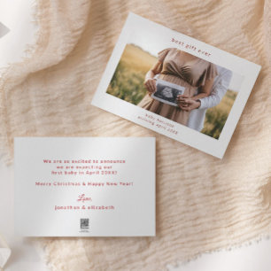 Tarjeta de vacaciones de embarazo con el mejor reg