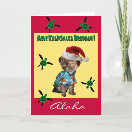 Tarjeta de vacaciones de estilo hawaiano