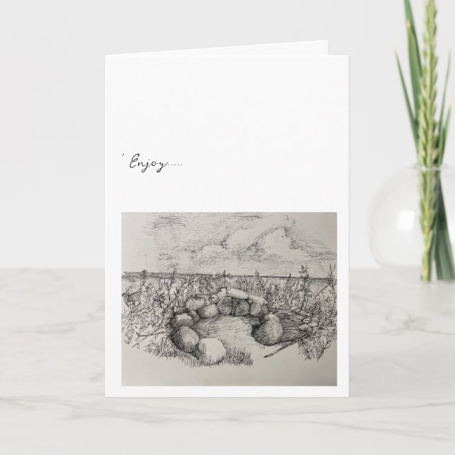 Tarjeta De Vacaciones De Fogata Para Usted (Anverso)