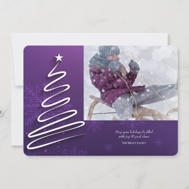 Tarjeta de vacaciones de foto de árbol abstracto (Anverso)