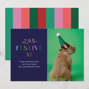 Tarjeta de vacaciones de foto de mascota divertida