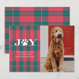 Tarjeta de vacaciones de foto de mascota Paws llen