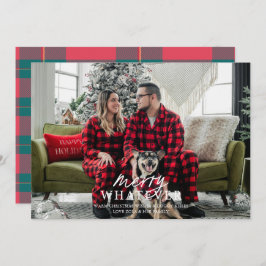 Tarjeta de vacaciones de foto de mascota tonta y a