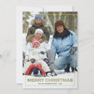 Tarjeta de vacaciones de foto de Navidad alegre en