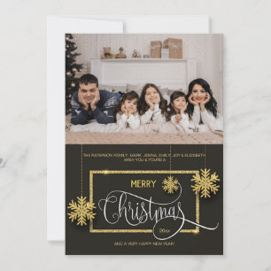 Tarjeta de vacaciones de foto de Navidades purpuri