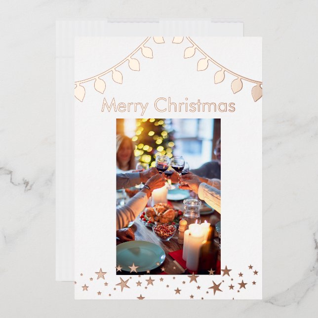 Tarjeta de vacaciones de foto de navidades, tarjet (Sobre)