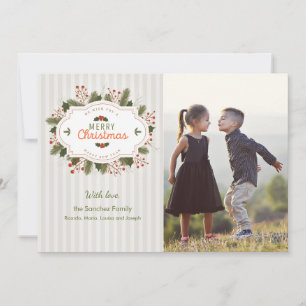 Tarjeta de vacaciones de foto de Navidades tradici