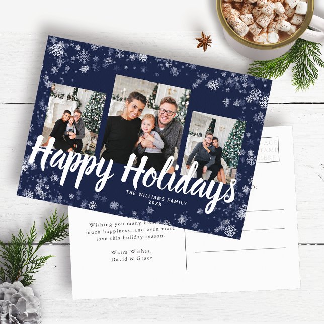 Tarjeta de vacaciones de foto elegante (Elegant Photo Holiday Postcard)