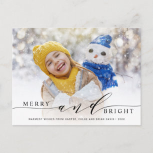 Tarjeta de vacaciones de foto elegante y alegre