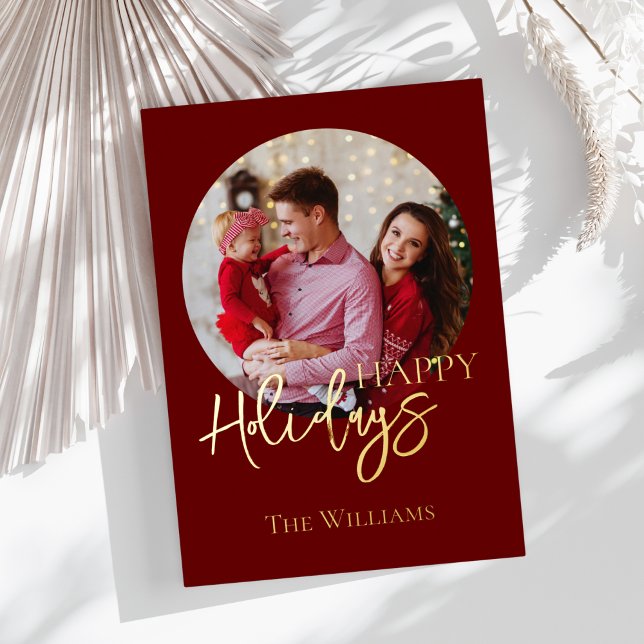 Tarjeta de vacaciones de foto minimalista moderna (Subido por el creador)