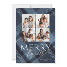 Tarjeta de vacaciones de foto Navy Gold alegre