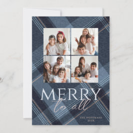 Tarjeta de vacaciones de foto Navy Gold alegre