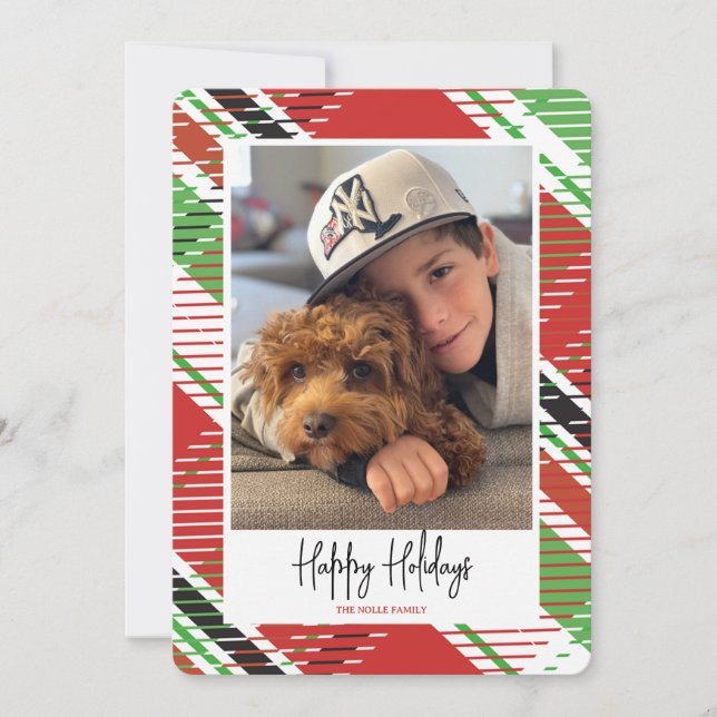 Tarjeta de vacaciones de fotografía de colocación (Anverso)