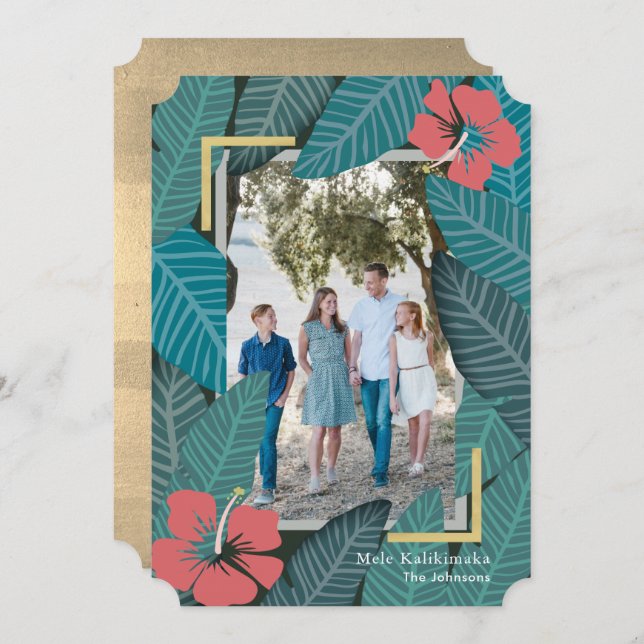 Tarjeta de vacaciones de fotografía de la jungla t (Anverso / Reverso)