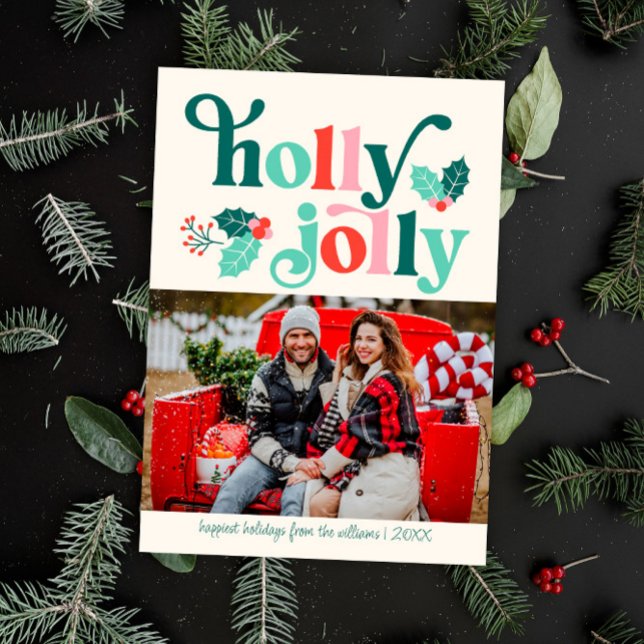 Tarjeta de vacaciones de fotografía familiar Holly (Subido por el creador)