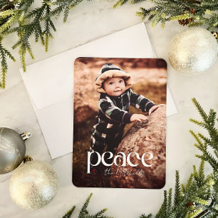 Tarjeta de vacaciones de fotos completa con elegan