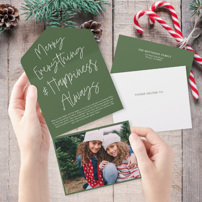 Tarjeta de vacaciones de fotos con guión moderno (Subido por el creador)