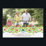 Tarjeta de vacaciones de fotos de amor para Navida<br><div class="desc">Una guirnalda festiva de corazones rojos, remolinos verdes y árboles de Navidad emparejados con tu foto hace una preciosa tarjeta de vacaciones para enviar esta temporada de fiestas. La tarjeta es fácil de personalizar con su redacción, tipo de letra, color de fuente, opciones de forma de papel y elección de...</div>
