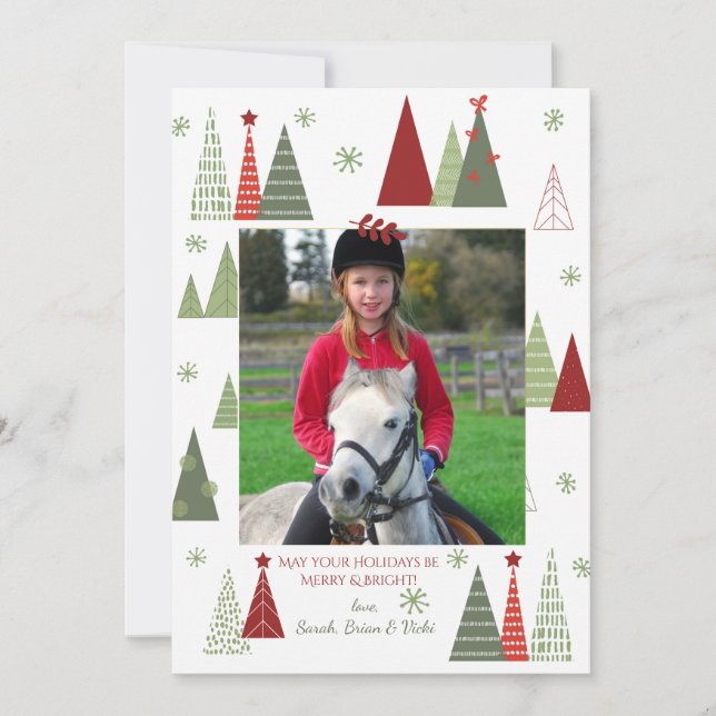 Tarjeta de vacaciones de fotos de árboles fantásti (Anverso)