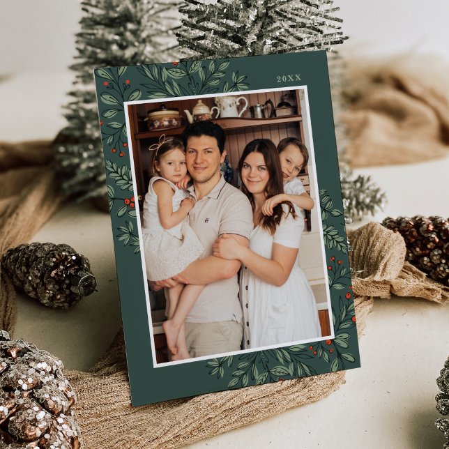 Tarjeta de vacaciones de fotos de marco floral par (Subido por el creador)