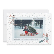 Tarjeta de vacaciones de fotos de Navidades de cla