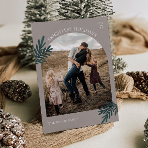 Tarjeta de vacaciones de fotos de Navidades de pin