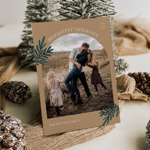 Tarjeta de vacaciones de fotos de Navidades de pin
