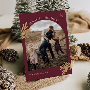 Tarjeta de vacaciones de fotos de Navidades de pin