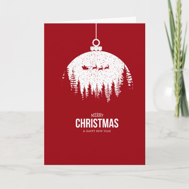 Tarjeta de vacaciones de fotos de Navidades modern (Anverso)