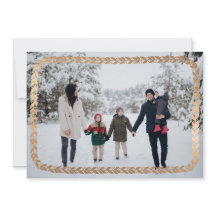 Tarjeta de vacaciones de fotos elegante de White G