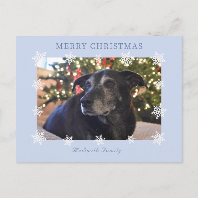 Tarjeta de vacaciones de fotos familiares modernas (Anverso)