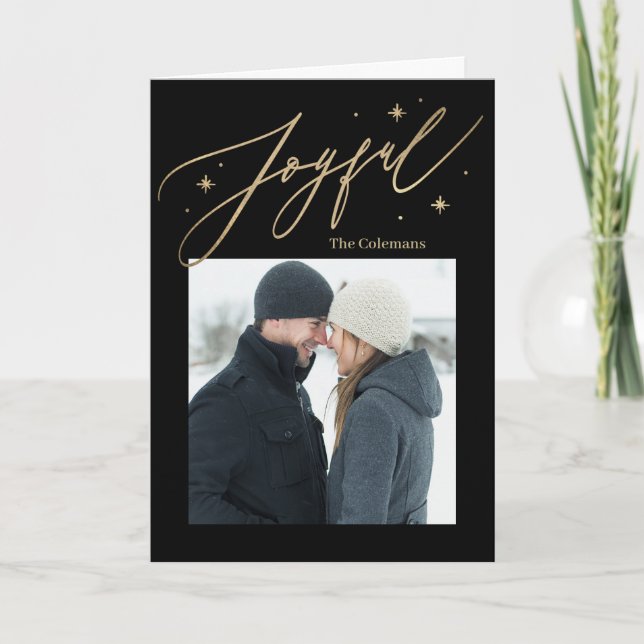 Tarjeta de vacaciones de fotos Joyful Times 1 (Anverso)