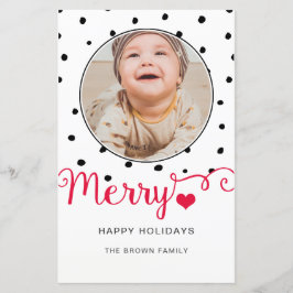 Tarjeta de vacaciones de fotos manuscrita para el