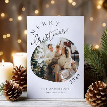 Tarjeta de vacaciones de fotos simplista